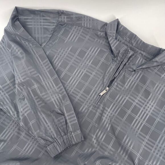 PGA TOUR Black Plaid Quarter Zip Winder‎ breaker Size XXL - Picture 1 of 5